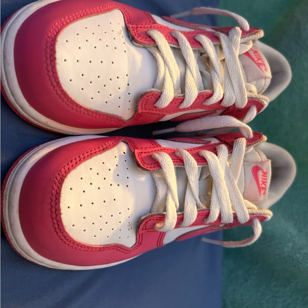 Nike Pink and White Retro Sneakers